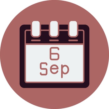 September 6 Vector Icon