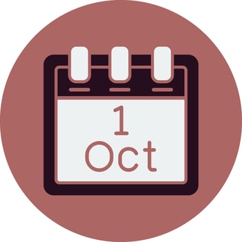 October 1 Vector Icon