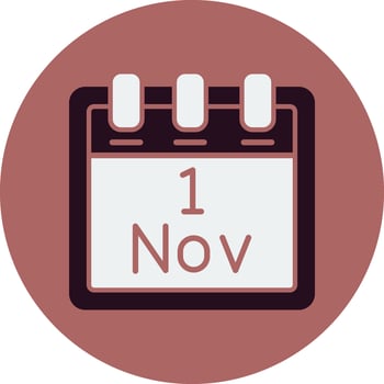 November 1 Vector Icon