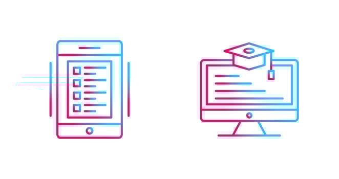 Online Test and Online Learning Icon vector