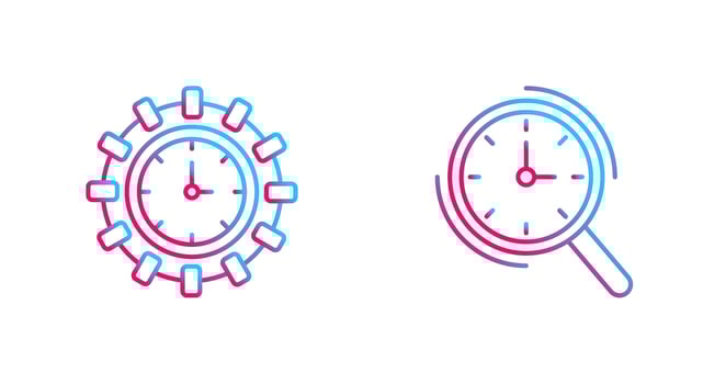 Direction and Magnifier Icon vector