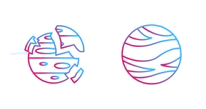 venus and destroyed Icon vector