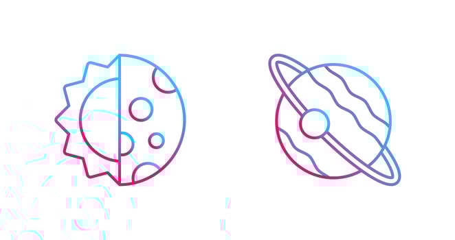 day and night and planet Icon vector