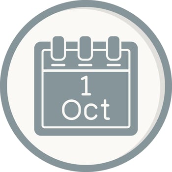 October 1 Vector Icon