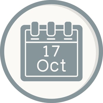 October 17 Vector Icon