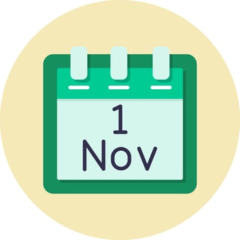 November 1 Vector Icon