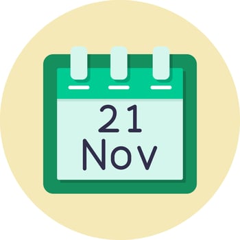 November 21 Vector Icon