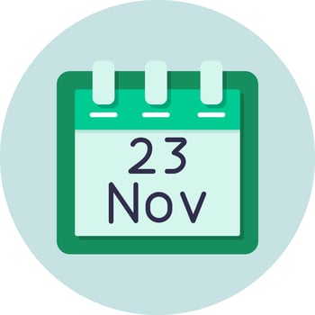 November 23 Vector Icon
