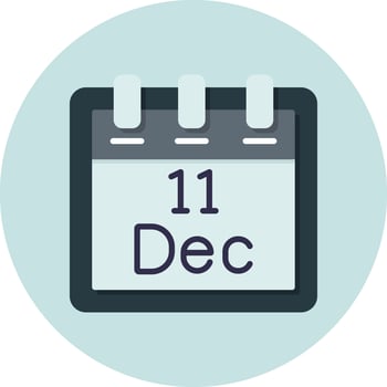 December 11 Vector Icon