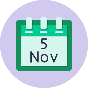 November 5 Vector Icon