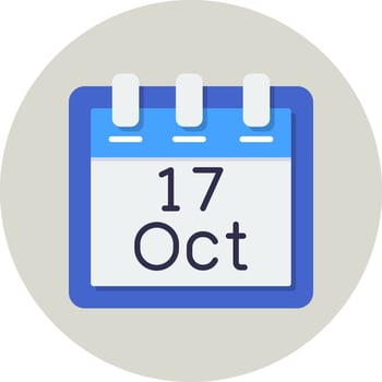 October 17 Vector Icon