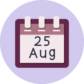 August 25 Vector Icon