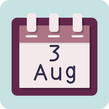 August 3 Vector Icon