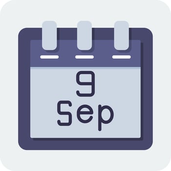 September 9 Vector Icon