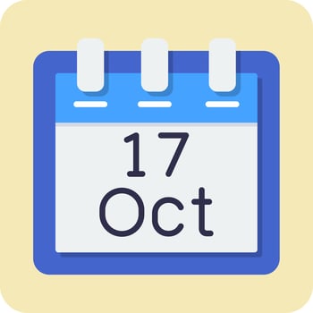 October 17 Vector Icon