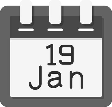 January 19 Vector Icon