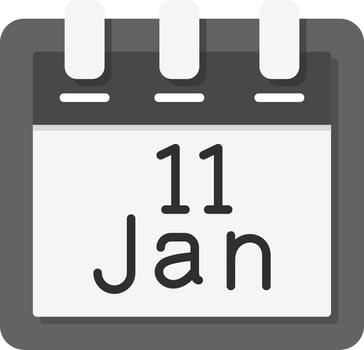 January 11 Vector Icon