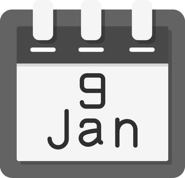 January 9 Vector Icon