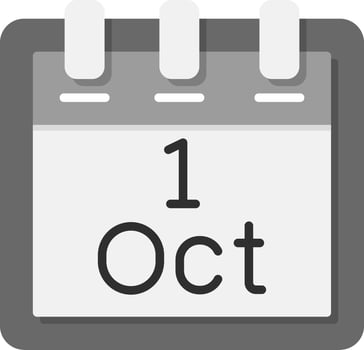 October 1 Vector Icon