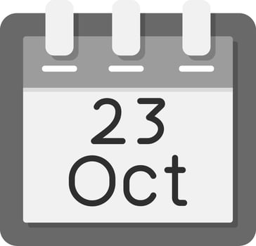 October 23 Vector Icon