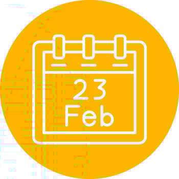 February 23 Vector Icon
