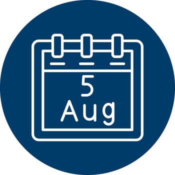 August 5 Vector Icon