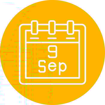 September 9 Vector Icon