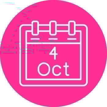 October 4 Vector Icon