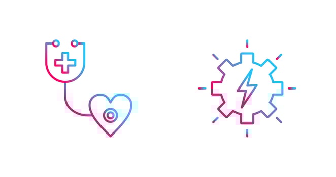 Phonendoscope and Electricity Icon vector