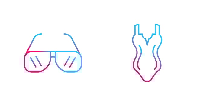 Sun Glasses and Swim  Icon vector