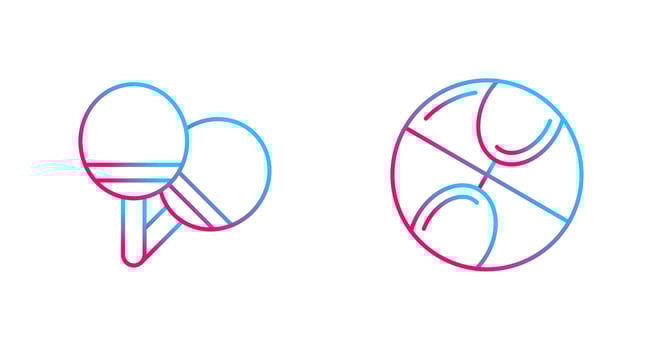 Ping Pong and Basketball Icon vector