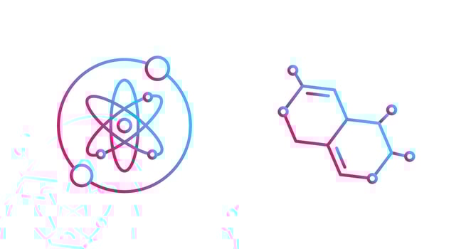 Proton and Molecule Icon vector