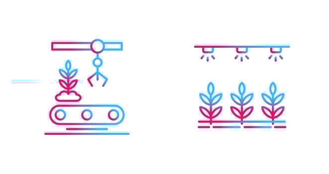 Conveyor and Irrigation  Icon vector