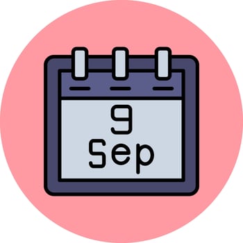 September 9 Vector Icon