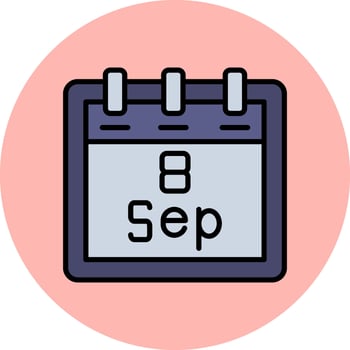 September 8 Vector Icon