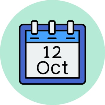 October 12 Vector Icon