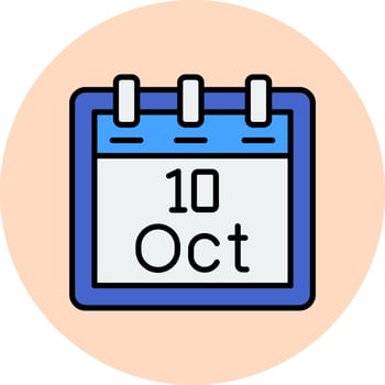 October 10 Vector Icon