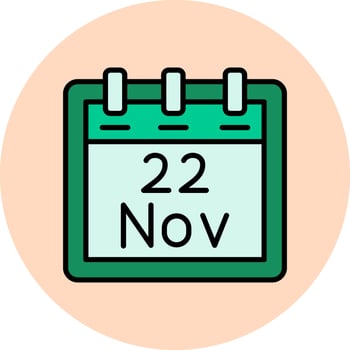 November 22 Vector Icon