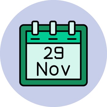 November 29 Vector Icon