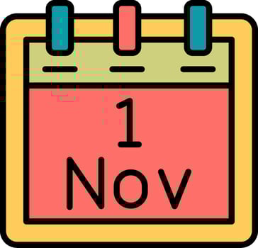 November 1 Vector Icon