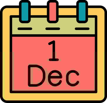 December 1 Vector Icon