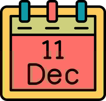 December 11 Vector Icon