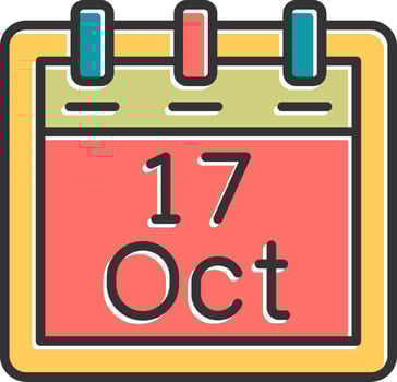 October 17 Vector Icon