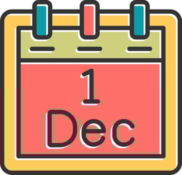 December 1 Vector Icon