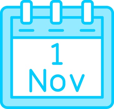 November 1 Vector Icon