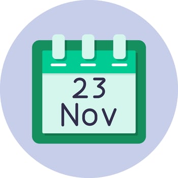 November 23 Vector Icon