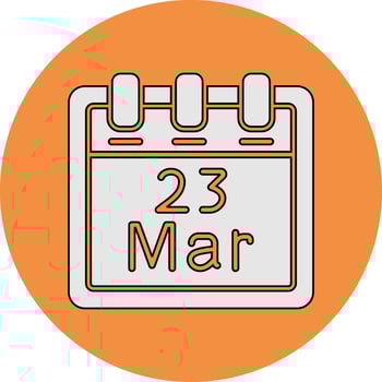 March 23 Vector Icon