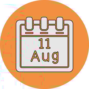 August 11 Vector Icon