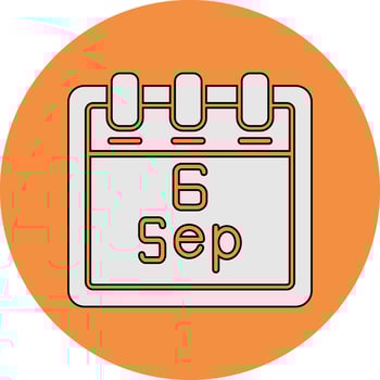 September 6 Vector Icon