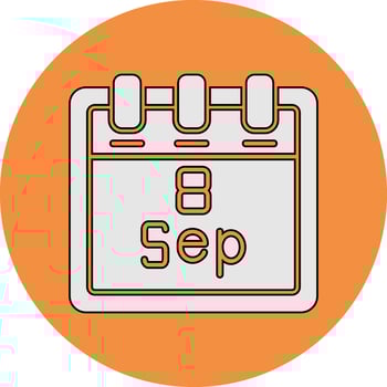 September 8 Vector Icon